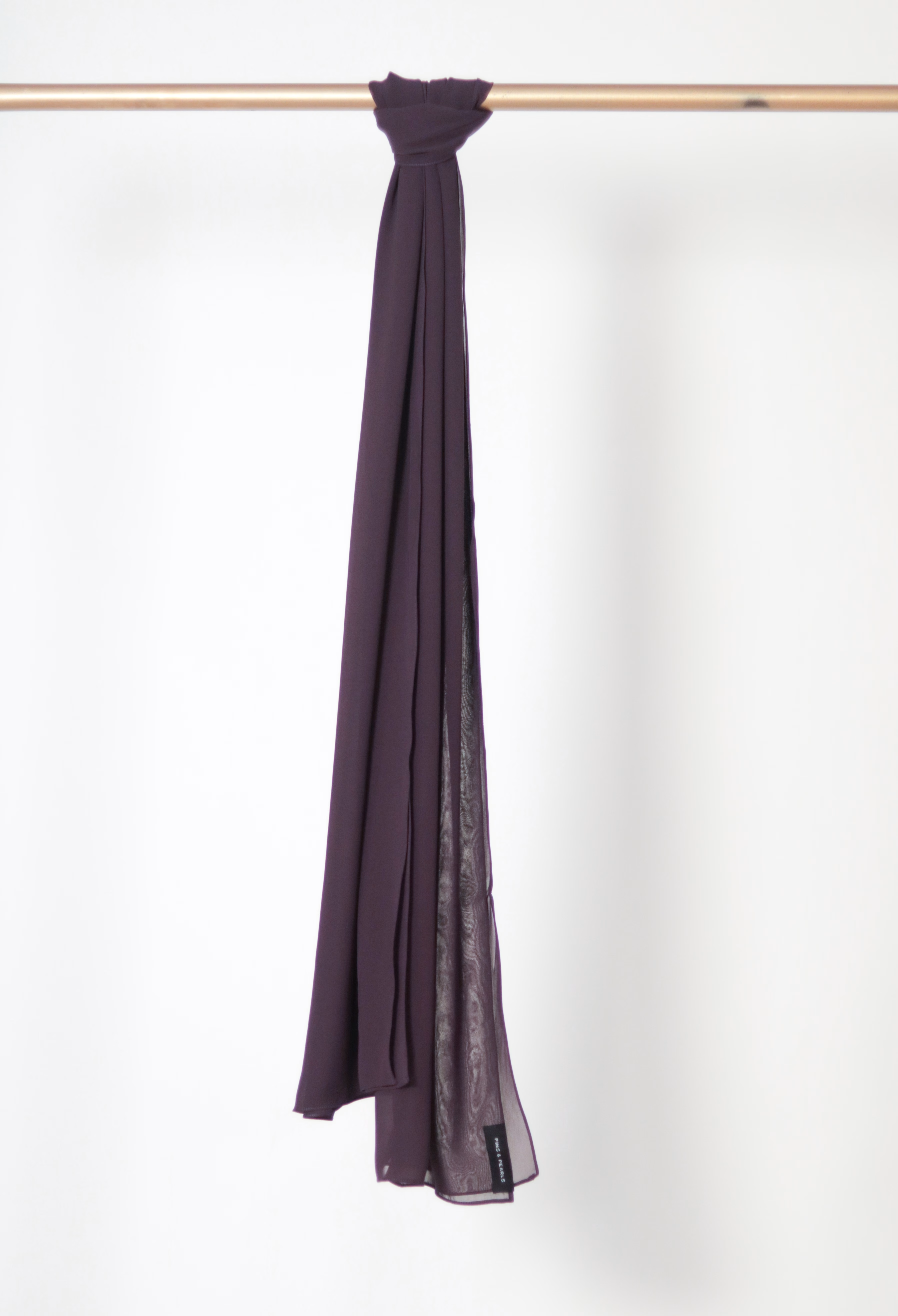Dark Amethyst Chiffon Hijab - Image 2