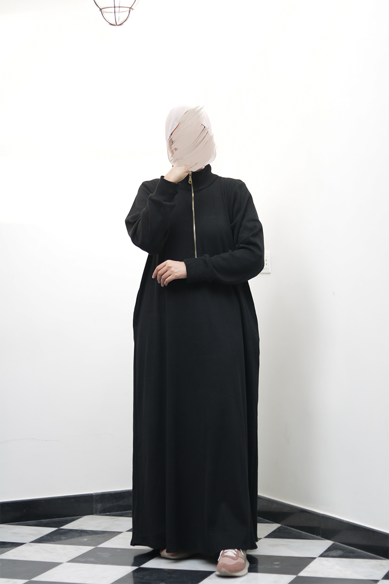 Black Knit Abaya